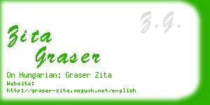 zita graser business card